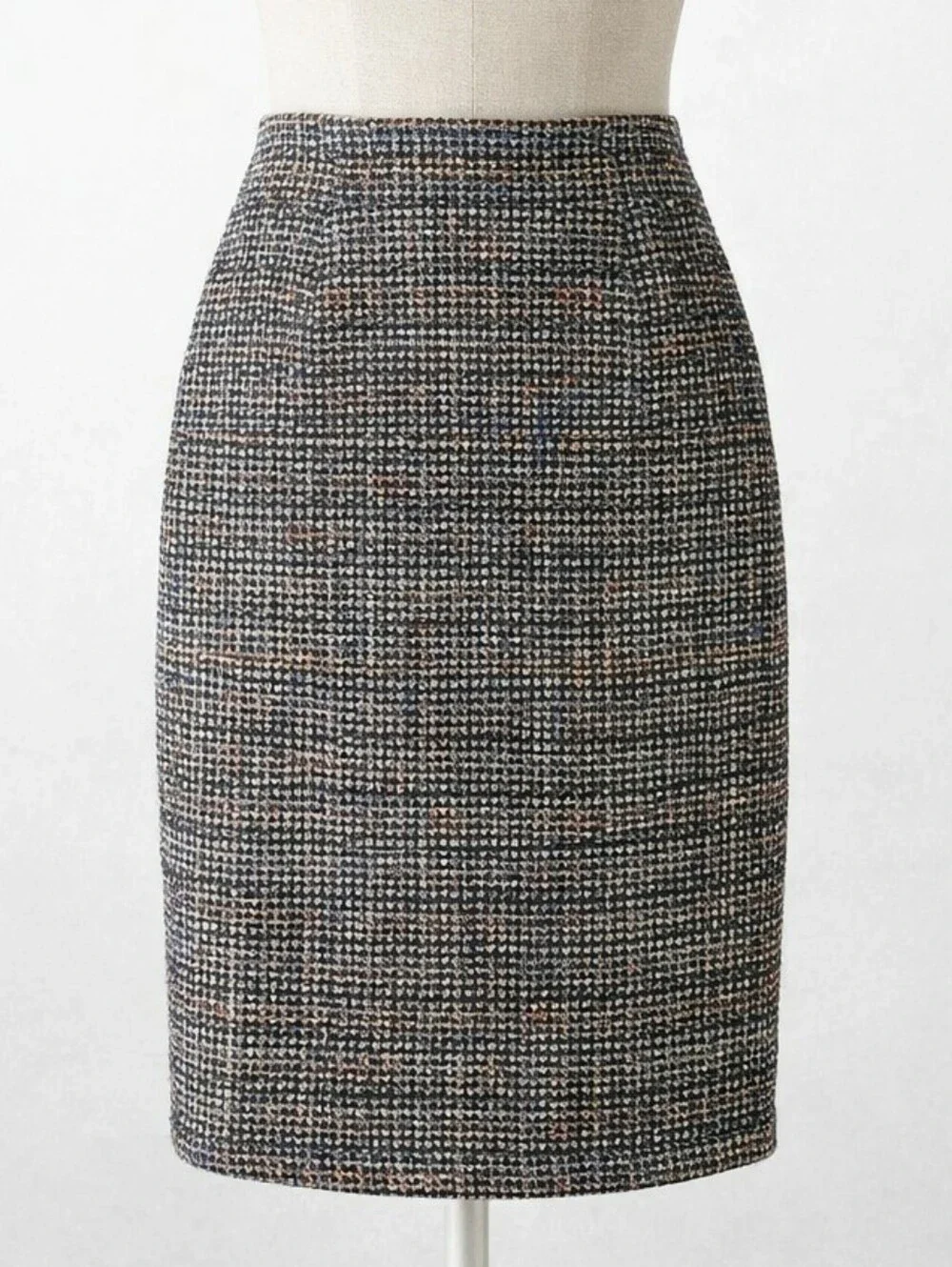 J.Crew No. 2 Wool Pencil Skirt • Black Periwinkle Metallic Gold Bouclé • Size 10